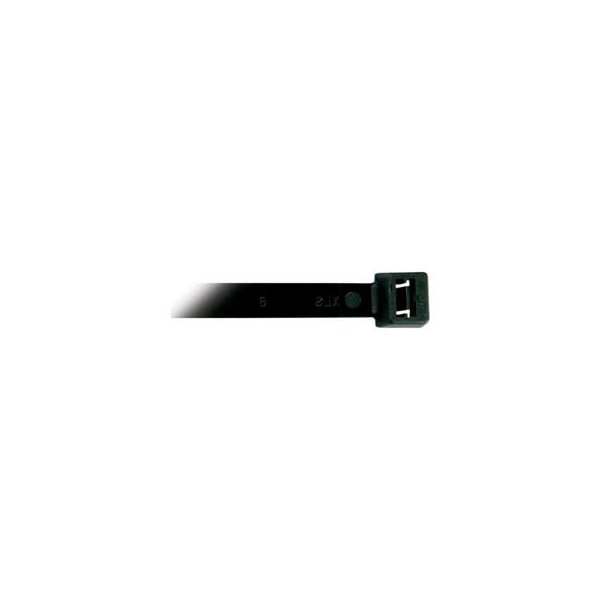 Del City Div Of Actuant Cable Tie, 3 in L, 229.5 mm Max Bundle Dia., Black, Nylon 6/6, 175 lb Strength 9643 - main
